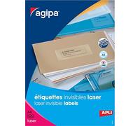 APLI Étiquettes 130142 4400 Invisible Laser/Copieur 48,5 x 25,4 mm Transparente