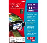 Apli 13050 - Etiquettes Bristol Pour Étagères Microperforées Blanches 105 X 40 Mm 185gr/M2