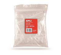 APLI 13132 Lot de 100 sachets à fermeture automatique, 220 x 310 mm