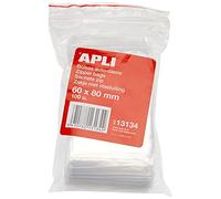 Apli 13134 - Sachets plastique refermables 60 x 80 mm -100 unités