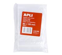 APLI 13135 Lot de 100 sacs en plastique avec fermeture automatique, 80 x 120 mm, multicolore