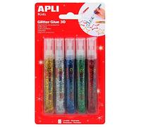 Apli 13223 Colle à paillettes couleurs métallisées assorties