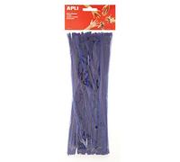 APLI 13273 - Sachet de 50 fils chenille bleus pour loisirs créatifs