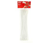 Apli 13277 - Sachet de 50 fils chenilles blancs pour travaux manuels