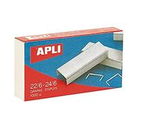 APLI Agrafes 13469 – galvanisées, finition argentée brillante – boîte 1000 pour agrafeuse standard