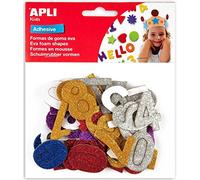 APLI 13486 - Sachet de 50 chiffres en mousse adhésive à paillettes