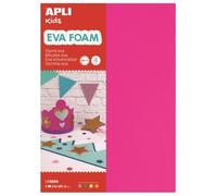 APLI Pochette de 10 feuilles mousse EVA 13556 – Jaune, rose, vert, orange fluo – 210x297x2 mm
