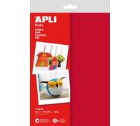 APLI 13576 - Sachet de 10 feuilles de feutrine Rouge - Format : A4