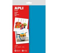 APLI 13577 - Pochette de 10 feuilles de feutrine bleu