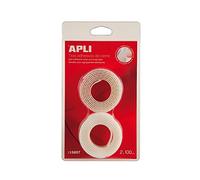 Apli 13657 Bande auto-agrippante adhésive 2 x 100 cm Blanc