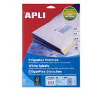 APLI 13882 - Étiquettes permanentes blanches Ø 30 mm 25 feuilles