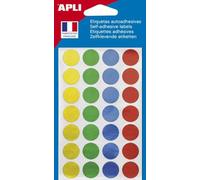 APLI 13935 - Pochette de 112 pastilles adhésives métallisées Ø 15 mm