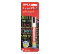 APLI Marqueur craie liquide 13954 effaçable pointe ronde 5,5 mm blanc