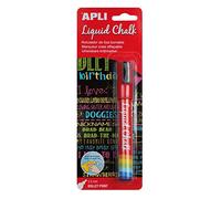 APLI – Marqueur craie liquide effaçable 13957 – Pointe ronde 5,5 mm – Rouge
