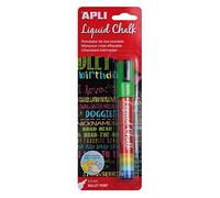 APLI Marqueur craie liquide effaçable Apli 13958 – Vert, pointe ronde 5,5 mm, séchage rapide