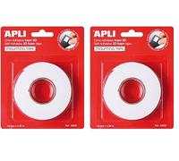 Apli 13986 Ruban adhésif double face en mousse Blanc 19 mm x 2,28 m (Lot de 2)