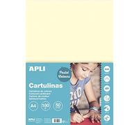 Apli 14230 - Sachet de 50 feuilles cartonnées - Couleur : Ivoire - Format : A4