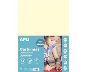 Apli 14230 - Sachet de 50 feuilles cartonnées - Couleur : Ivoire - Format : A4