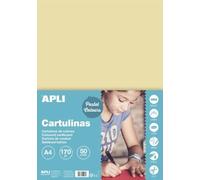 Apli 14233-50 Feuilles de papier cartonné - couleur: Crème - Format : A4