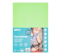 Apli 14234-50 feuilles de papier cartonné - Couleur : Vert émeraude - Format : A4