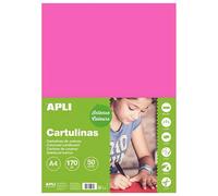 APLI Feuilles de papier cartonné Apli 14248-50 - Fuhsia - Format A4