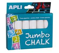 APLI 14370 Étui de 6 craies géantes blanches