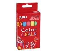 Apli 14574 - Boîte de 10 craies de couleurs assorties Bleu/Orange/Violet/Jaune/Rouge/Vert