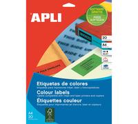 APLI Agipa – Pochette d'étiquettes blanches 99,1×38,1 mm – 280 étiquettes – Certifié FSC