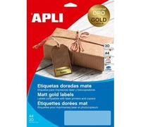 Apli 14886 - Etiquettes Couleur Or Format 45,7 X 21,2 Mm Laser Et Copieur