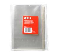 Apli 14999 Lot de 100 sacs en polypropylène transparent 120 x 180 mm