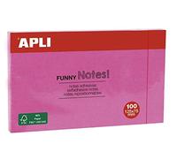 APLI Notes adhésives Funny Notes 15003 125 x 75 mm Bloc de 100 Rose fluo