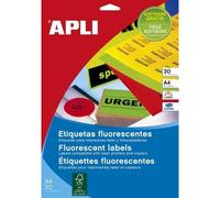 Apli 15075 - Etiquettes Fluorescentes Rouge Fluo 99,1 X 38,1mm