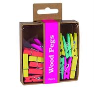 APLI 15151 - Mini pinces en bois fluor collection 15u.