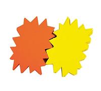 APLI 15910 - Étiquettes éclatées fluo jaune/orange non effaçables - 48 x 64 cm - Carton 680 g/m² - Lot de 10 cartons fluos