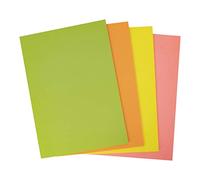 APLI 16216 Lot de 50 feuilles assorties fluorescentes 170 g A4