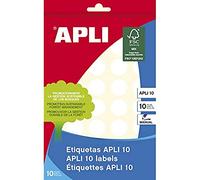 Apli 1628 Étiquettes autocollantes circulaires 10H x 1628