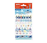 APLI 16439 - Stickers thématique sur l'Été à la mer - 1 feuille