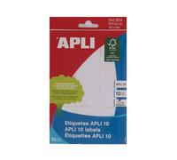 APLI Feuilles d'étiquettes 1650 – 35 x 53 mm – Blanc – Boîte 10 feuilles