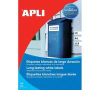 Apli 16683 - Etiquettes Polyester Blanches Format 63,50 X 33,90 Mm Laser-Copieur
