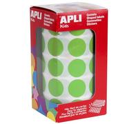 Apli 16724 - Gommettes Rondes en rouleau - Couleur: Vert clair - Dimension: 20 mm