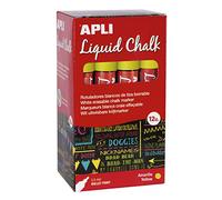 APLI Marqueur à craie effaçable 16901 – Pointe ronde 5,5 mm – Jaune