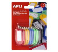 Apli 17131 Sachet de 10 Portes clefs Couleurs Assorties