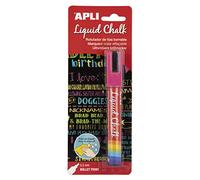 APLI Marqueur à craie liquide 17623 – Pointe ronde 5,5 mm – Effaçable – Rose (fuchsia)