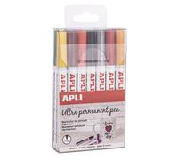 APLI – Marqueurs permanents 17695 pointe fine couleurs métallisées – 14 unités