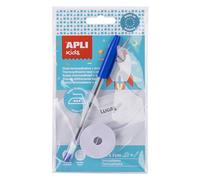 Apli 17809 - Ruban thermoadhésif pour identifier les vêtements des enfants - Blanc - Stylos inclus.