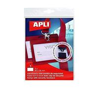 Apli 17842-3 badges porte-nom avec cordon de sécurité rouge - 90x56 mm