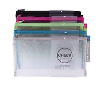 APLI 18025 - Sac nylon - Zipper bag - Trousse en nylon respirant - Taille "Check" - 230 x 130 mm - Envoi couleur aléatoire