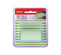 APLI 18191-Rouleau distributeur de note adhésive 50 mm x 8 m vert pastel