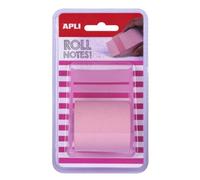 APLI 18192-Rouleau distributeur de note adhésif 50 mm x 8 m Rose pastel