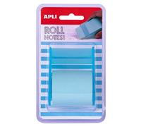 APLI 18193-Rouleau distributeur de note adhésif 50 mm x 8 m Bleu pastel